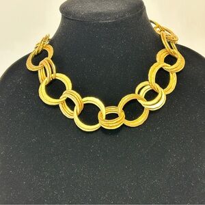 VTG KJL Gold Statement 19” Necklace